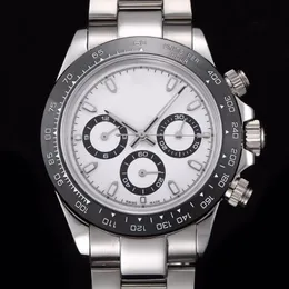 Мужские часы высшего качества серии 116500LN-78590, 40 мм, белый циферблат, ремешок из нержавеющей стали, автоматические механические мужские часы, доставка223r