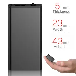 Oyuncular Ultrathin Profesyonel Ses Digtal Recorder 32GB Taşınabilir Mini Ses Etkinleştirilmiş Dictafon HD Gürültü Kayıt Mp3 çalar