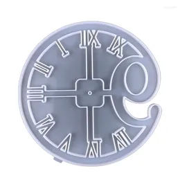 Clocks Accessories Digital Clock Living Room Wall Hanging Silicone Mould Round Crystal Epoxy Resin Mold