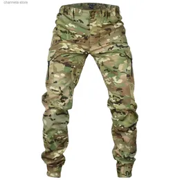 Pantaloni da uomo Mege Pantaloni mimetici tattici Pantaloni cargo Ripstop da esterno Abbigliamento da lavoro Escursionismo Caccia Pantaloni da combattimento Uomo Streetwear T240227