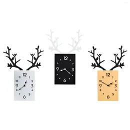 Wall Clocks Nordic Wood Clock Art Decor Battery Powered For Classroom Kitchen Stylish Sturdy Multipurpose Housewarming Gift