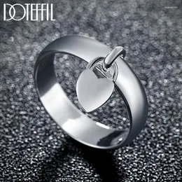 Cluster Rings 925 Sterling Silver Heart Lock Ring For Woman Man Fashion Wedding Engagement Party Gift Charm Jewelry