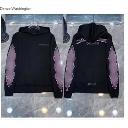 Mode lyxiga män jackor designer zipper tröjor hjärta hästsko tvärtryck varumärke ch hoodies kvinnor krome täcker avslappnad pullover lös tröja jacka 24