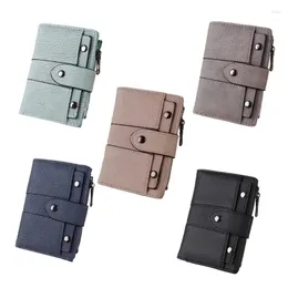Wallets Women's Retro PU Leather Wallet Female Short Holder Coin Purse Trifold For Girls Ladies