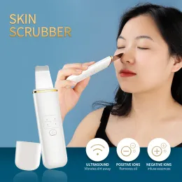 Scrubber Ultrasonic Skin Scrubber Ion Peeling Maszyna do twarzy Pory na twarz Clearner Microcrurrent Blamish Przemoc strefy