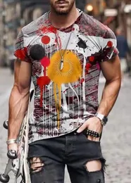 Camisetas de Callejero Para Hombre Camisas Manga Corta Con Estampado Pintura Abstracta Estilo Europeo Americano Orgullo 22 Men037971907