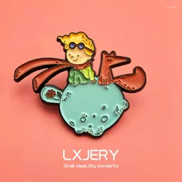 Brooches lxjery Le Petit Prince 에나멜 핀 배지 배낭 만화의 옷을위한 작은 브로치 핀