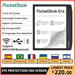 Głośniki Portherbook Ebook 7 cali E atrament 1200 Ekran 26 Języki EREADER GŁOŚNIK Bluetooth Side Reader Era Shine Control przyciski 64 GB