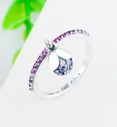 2021 Frauen Party Geschenk Modeschmuck 925 Sterling Silber Ring Pfirsichblüten Liebe in voller Blüte mit rosa Kristall1445978