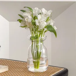 Dekor için cam vazolar, ev dekoru için çiçek vazo, modern dekoratif çiçek vazo centerpieces oturma odası, mutfak, ofis düğünü veya hediyeler (berrak)