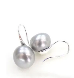 genuine 1112 mm saltwater white pearl earring 925 sterling silver earring gt2640479