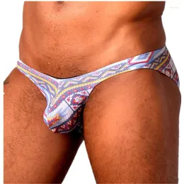 Unterhosen WOXUAN Mode Marke Mann Unterwäsche Männer Sexy Druck Baumwolle Ausbuchtung Mini Briefs Dessous Chinesischen Stil Nahtlose Jockstraps Höschen