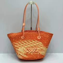 New straw woven bags new summer fashion designer bags large capacity bags plant fiber woven bags cute and practical vegetable baskets Mummy bag, bucket bag, beach bag