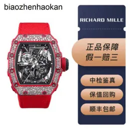 Richardmills Watches Mechanical Watch RM Richarmillssr Mens Series 3502 Snowflake Diamond Red Devil Ultimate Edition with a Warranty Card