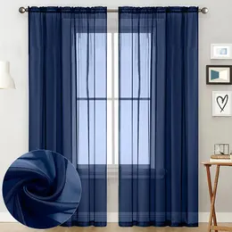 Curtain Shutter Screening Through Yarn Voile Room Smooth Soft Draperies Drape Home Decoration Living