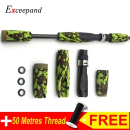 Rods Exceepand 16# IPS Type Reel Seat Green CAMO Rod Building EVA Spinning Fishing Rod Handle Grip for Rod Repair or Replacement