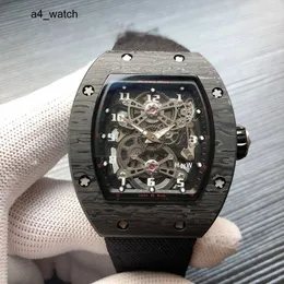 Aufregende Armbanduhr Elegance Armbanduhren RM Watch RM056 Karbonfaser-Armbanduhr, männlich, Tonnenform, vollautomatisch, großes Zifferblatt, mechanische Uhr, gleicher Stil, RM056