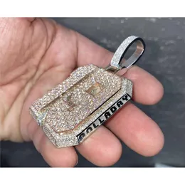 Design personalizzato a forma di lettera Sier con ciondoli pendenti alla moda con diamanti Moissanite per gioielli Hiphop