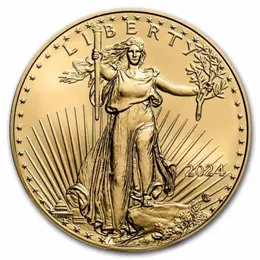 2024 Nuovo Non Magnetico Freedom Eagle Distintivo Placcato In Oro Moneta Commemorativa Americana Statua Della Libertà Monete di Piccole Dimensioni