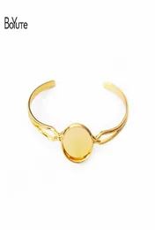 BoYuTe 10Pcs Fit 16MM Cabochon Adjustable Round Pad Bezel Brass Cuff Bracelet Findings Blank Bangles Base1330434