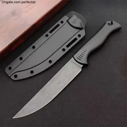 BM 2 Models 15500 Hunt Meatcrafter Fixed Blade Knife Stonewashed Trailing Point Blade Santoprene Handles Combat Military Straight Knives 15017 5370 9400