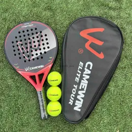Tennis Rackets 3K Transparent Carbon Beach Tennis Racket 3K Carbon Fiber EVA Foam 3k Raqueta De Tenis De Playa or Only BallL2402