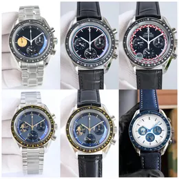 Luksusowa marka mechaniczna męska zegarek Sapphire Mirror Arc Arc Podwójna strona 904L Stal Master Waterproof Business Fashion Watch 42 mm OMG