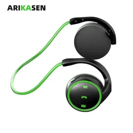 アクセサリーArikasen Mp3 Bluetoothヘッドセットスポーツ音楽プレーヤーのマイクをサポートする耳のワイヤレスヘッドフォン