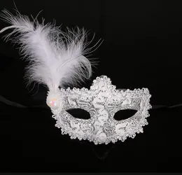 Halloween Masquerade Mask Half Face Mask Women Party Mask Princess Venetian Anonymous Feather S00168231187