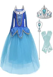 Kids Clothing Cosplay Princess Costume Children Fancy Christening Dresses Purple Navy Yellow blue254N2556501