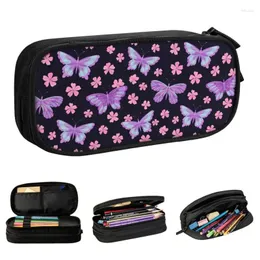 Cosmetic Bags Butterfly Pencil Case Pencilcases Pen Holder For Girl Boy Big Capacity Bag Students School Gift Stationery