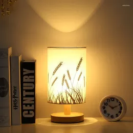 Lâmpadas de mesa Nordic Madeira Sólida Decorativa Lâmpada de Mesa Quarto Estudo de Cabeceira E27 Lâmpada Idéias de Economia de Energia Led Night Light