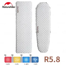 R5.0 R5.8 Inflating Air Mat Inflatable Bed Mattress Camping Sleeping Pad Thermal Insulated Trekking Hiking Ultralight240227