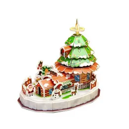 Puzzles Christmas Series Cartoon Paper 3D Puzzle Dzieci przedszkola wczesna dzieciństwo ręcznie robione majsterkowanie zabawek edukacyjny dla dzieci Toysl2403