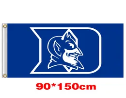 Duke Blue Devils University, große College-Flagge, 150 cm, 90 cm, 3 x 5 Fuß, Polyester, individuell, beliebig, Banner, Sportflagge, fliegender Hausgarten, outdo8785472