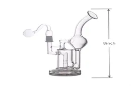 Newest Klein Tornado Percolator Glass Bong Hookahs 8inch Recycler Water Pipes Oil Dab Rigs With Quartz Banger or glass oil smoking7644609
