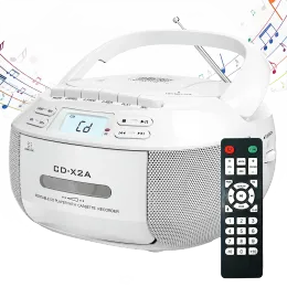 Player CD Player Boombox Player Combo مع Bluetooth ، راديو AM/FM ، صوت استريو مع التحكم عن بُعد ، محرك AUX/USB ، تسجيل الشريط