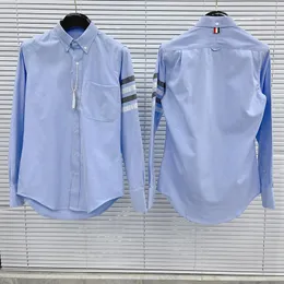 Koszule męskie marka marki rękawy w paski w stylu designerskim luksusowe koszule Wysokiej jakości przyczynowo -biznesowe koszule bluzki 240223