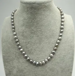 45cm Gray Color Baroque Freshwater Pearl NecklaceWeddingBirthday Love Mothers Day Women GiftHappiness Jewellery3290258