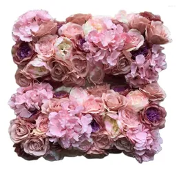 Decorative Flowers Artificial Silk Peony Rose Hydrangea Flower Runner Wedding Decoration Wall Backdrop 10pcs/lot TONGFENG
