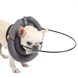 Dog Collarsブラインドハローハーネスアンチコリジョン保護リング調整可能襟の防水ガイドデバイス屋外ペット用品