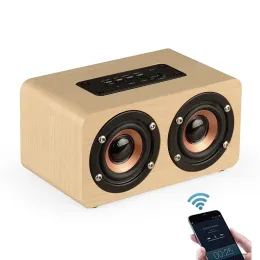 Speakers Wooden Bluetooth Speaker Portable Stereo HiFi Speakers TF Play Hand Free Call AUX Input Super Bass Loudspeaker Dual Subwoofer