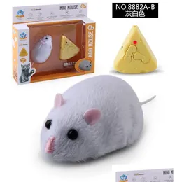 Electric/RC Animals ElectricRC Simation Simation Infrared Electric Electric Prank House Remote Control Mouse Model RC على الراديو ل Cat Toys Kids Drop DHVSR