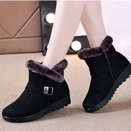 Boots Women's For Winter Ankle Fashion Waterproof Wedge Platform Warm Snow Shoes Female Botas De Mujer
