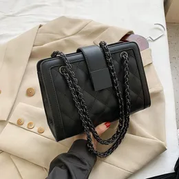 2022 MVS Geldbörsen Designer Kette Schulter Handtaschen Frauen Trend Handtaschen Kleine Schwarze PU Leder Umhängetasche für Frauen317L