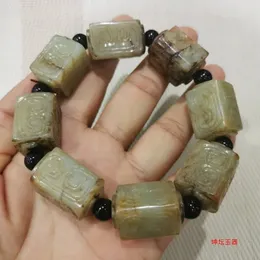 100% real green jade bracelets jadeite bangles real beads bracelet for men women jade gift real green jade bangle 17*14mm 240223
