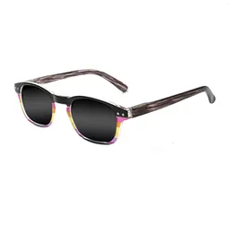 Óculos de sol clasaga homens e mulheres óculos de leitura cinza lente de aumento listrado quadro retangular moda prescrição eyewear