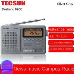 ラジオTecsun DR920C Digtal FM Radio Display FM/MW/SWマルチバンドポータブルラジオフルバンドクロックラジオ