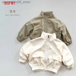 Döküntü koruma gömlekleri Koreli çocuk giyim sonbahar 2-9y bahar ceket erkekler ince ceket bebek kız güneş koruma ceket çocuk ceket q240227