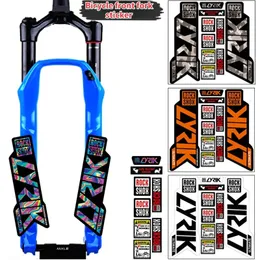 Наклейки на переднюю вилку MTB Rockshox, гоночные дорожные велосипедные наклейки, наклейки для велоспорта, сделай сам, водонепроницаемая защита, комплект цветной пленки, аксессуары для велосипеда 240223